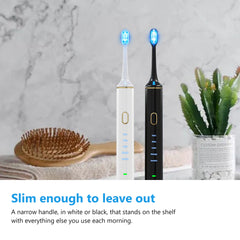 Electric toothbrush in the bathroom