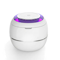 Ultrasonic retainer cleaner in white on a white background, the same angle and lighting as the black one