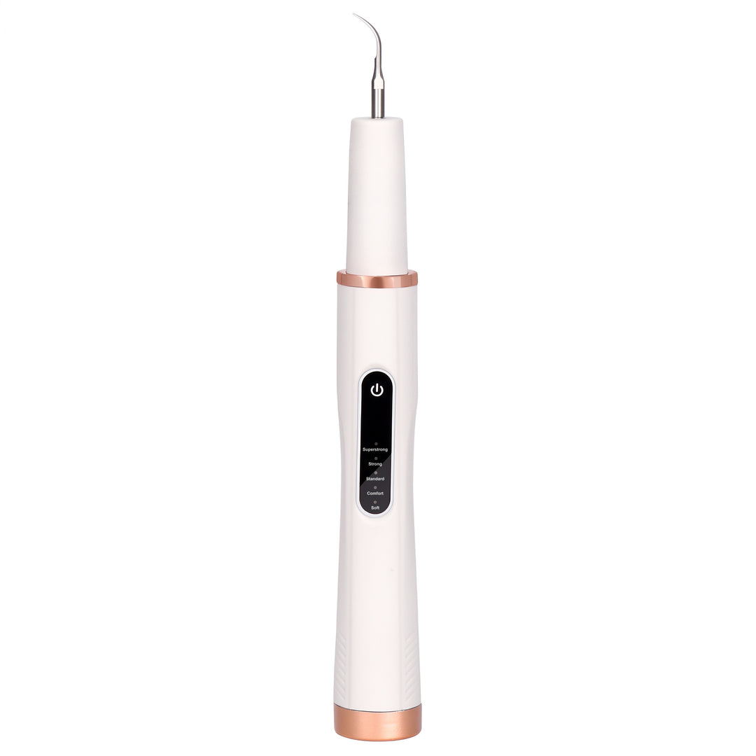 Ultrasonic tooth cleaner and plaque remover in white