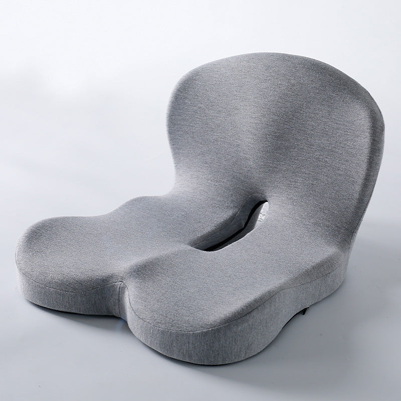 Memory foam seat cushion with back support in light grey