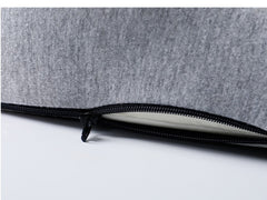 The full length zip along the back edge of the removable cover