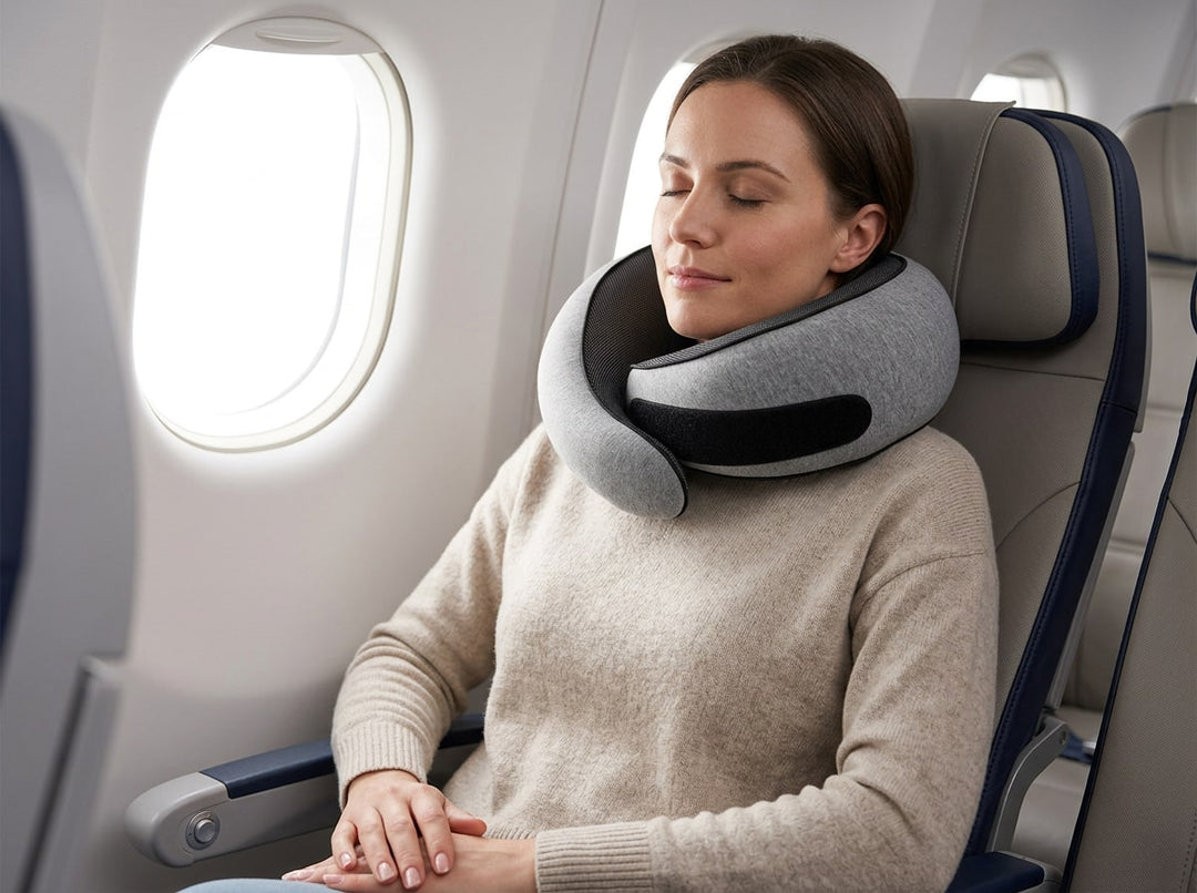 Memory Foam Travel Neck Pillow with Storage Bag