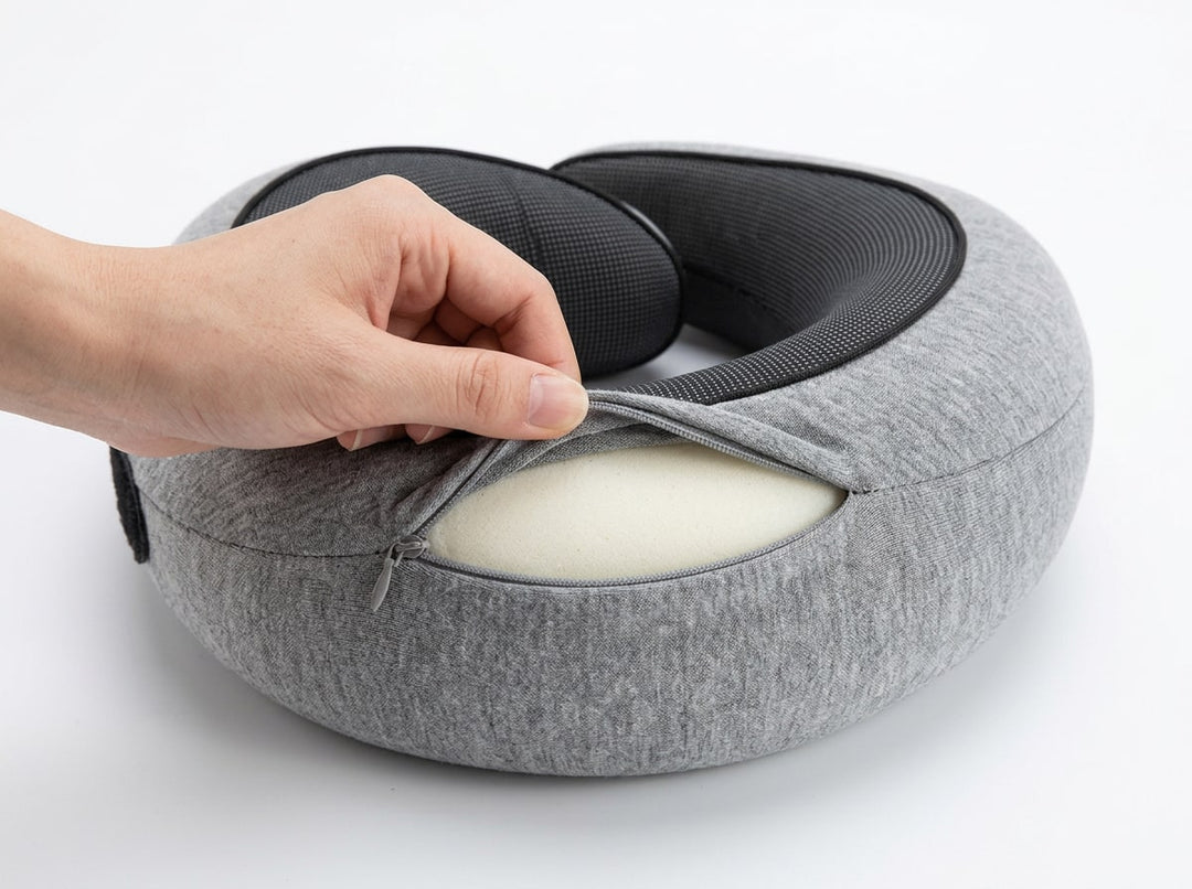 Memory Foam Travel Neck Pillow with Storage Bag