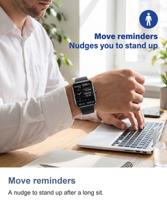 Square smart watch: Move reminders. A nudge to stand up after a long sit.