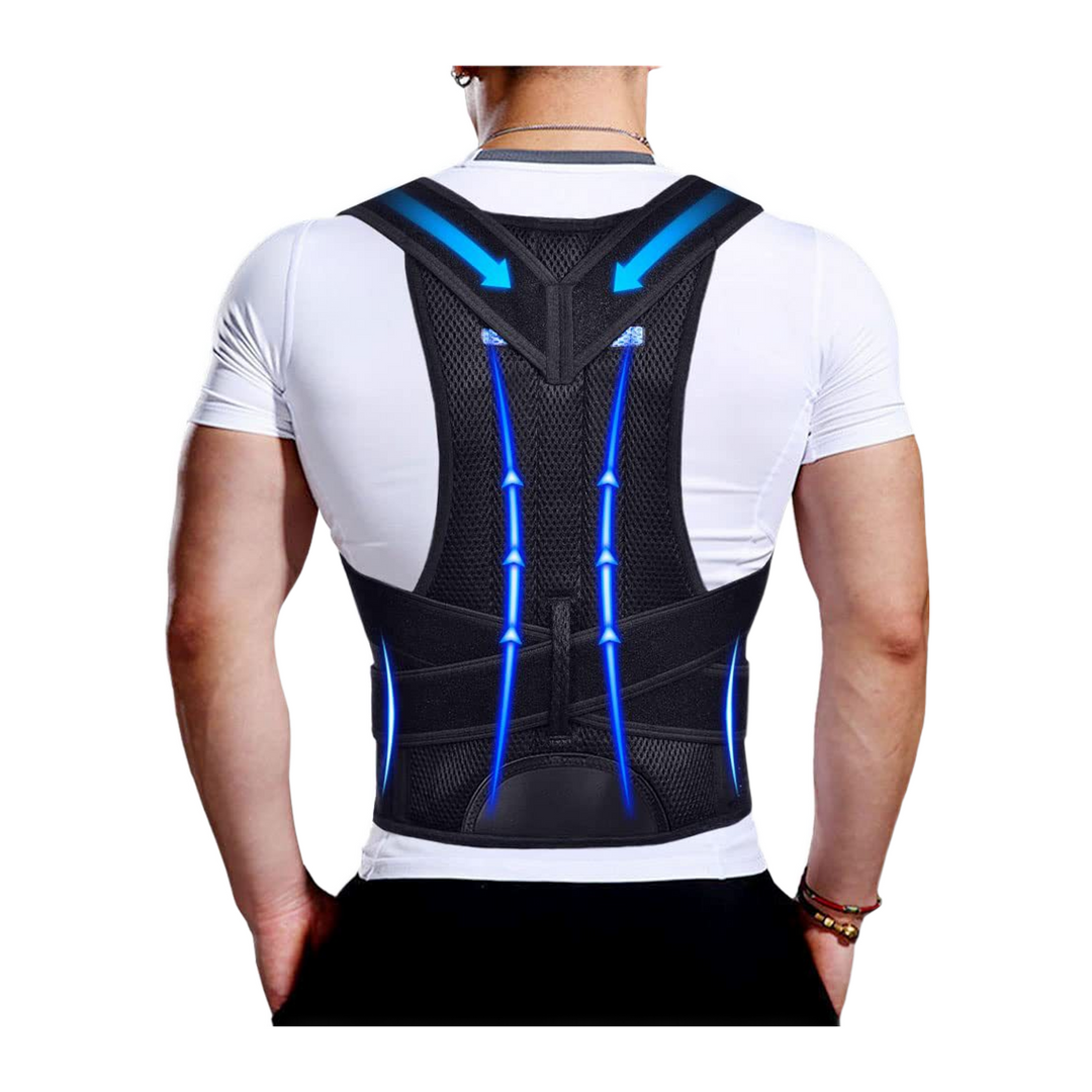 Posture corrector back brace worn