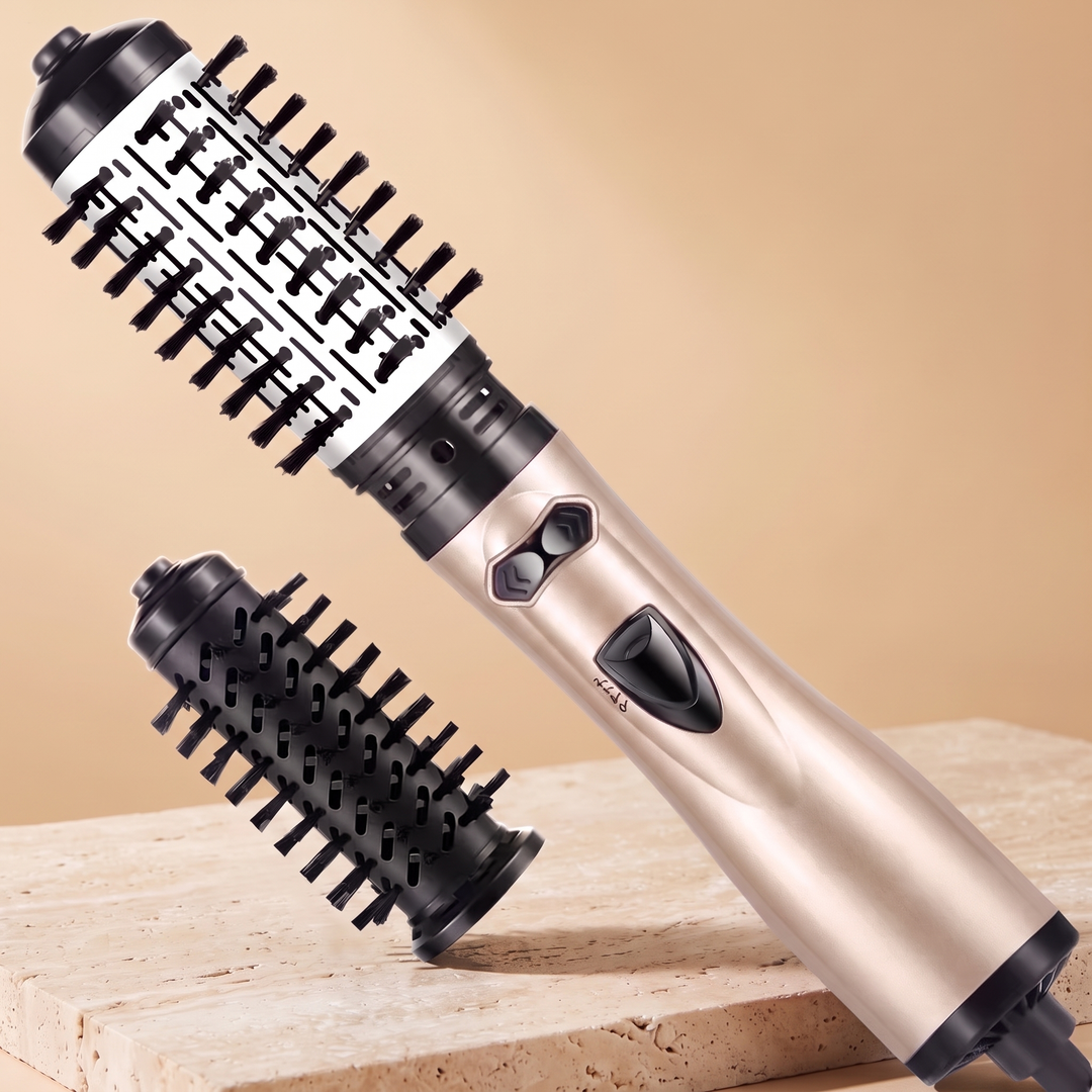Gold 2-in-1 rotating hot air brush