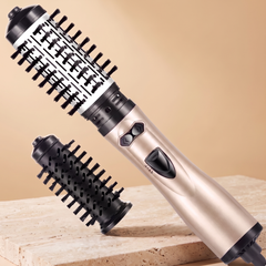 Gold 2-in-1 rotating hot air brush