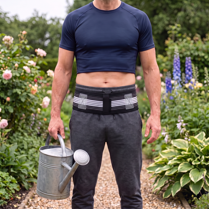 An SI joint belt that stays where you put it