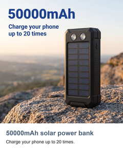 Solar power bank: 50000mAh solar power bank