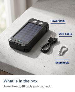 Solar power bank: What is in the box