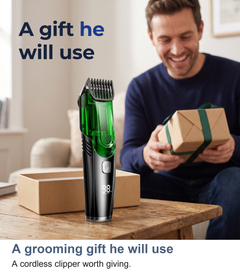 Vacuum hair clipper presented as a grooming gift